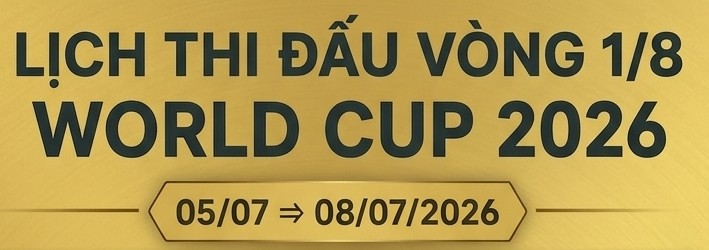 CÁC TRẬN ĐẤU VÒNG 1/8 FIFA WORLD CUP 2026