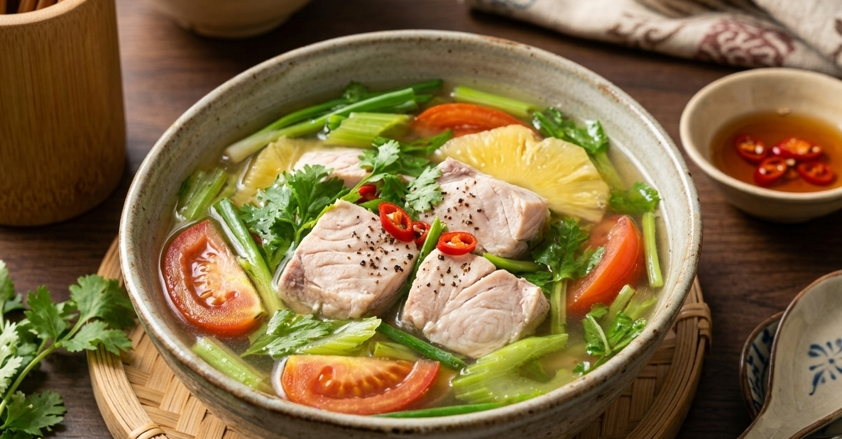 Canh cá ngừ nấu ngót